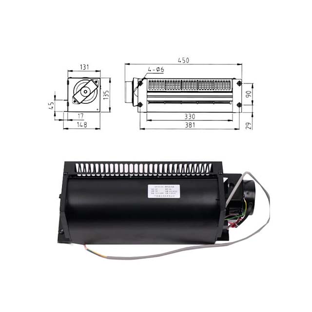 Ningbo High Quality Elevator Fan ZQF330 Cross Flow Fan QF-300