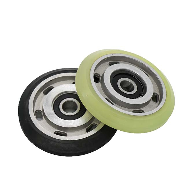 Elevator Car Guide Roller with Diameter 125mm Thickness 26mm Bearing 6303