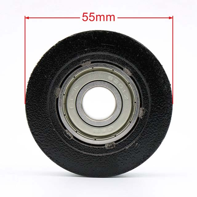 China factory directly Elevator hanging roller with size diameter 55mm thickness 16mm bearing 6201 