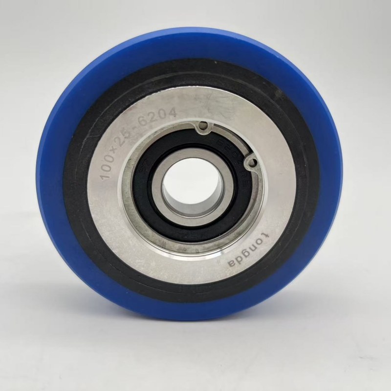 SOK Escalator Step Roller 100*25-6204 Step Wheel Original Blue Color Roller Three-layer Aluminum-core Roller for Escalator Spare Parts 