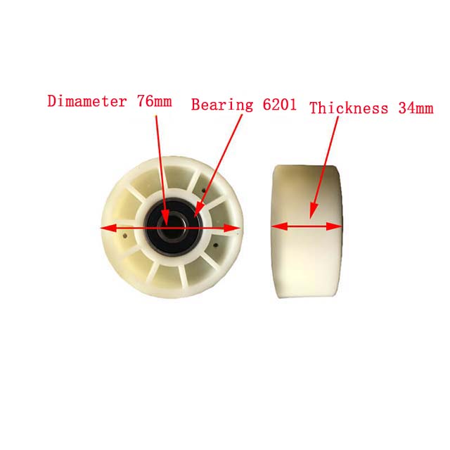 Escalator Parts Roller GAA456CM 76*34*6201 Escalator Guide Wheel Speed Measuring Wheel 