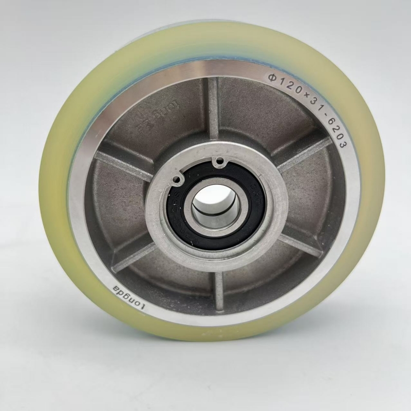 SOK Escalator Step Roller 120*31-6203 Aluminum-core Roller with Double Bearings for Escalator Spare Parts ot**